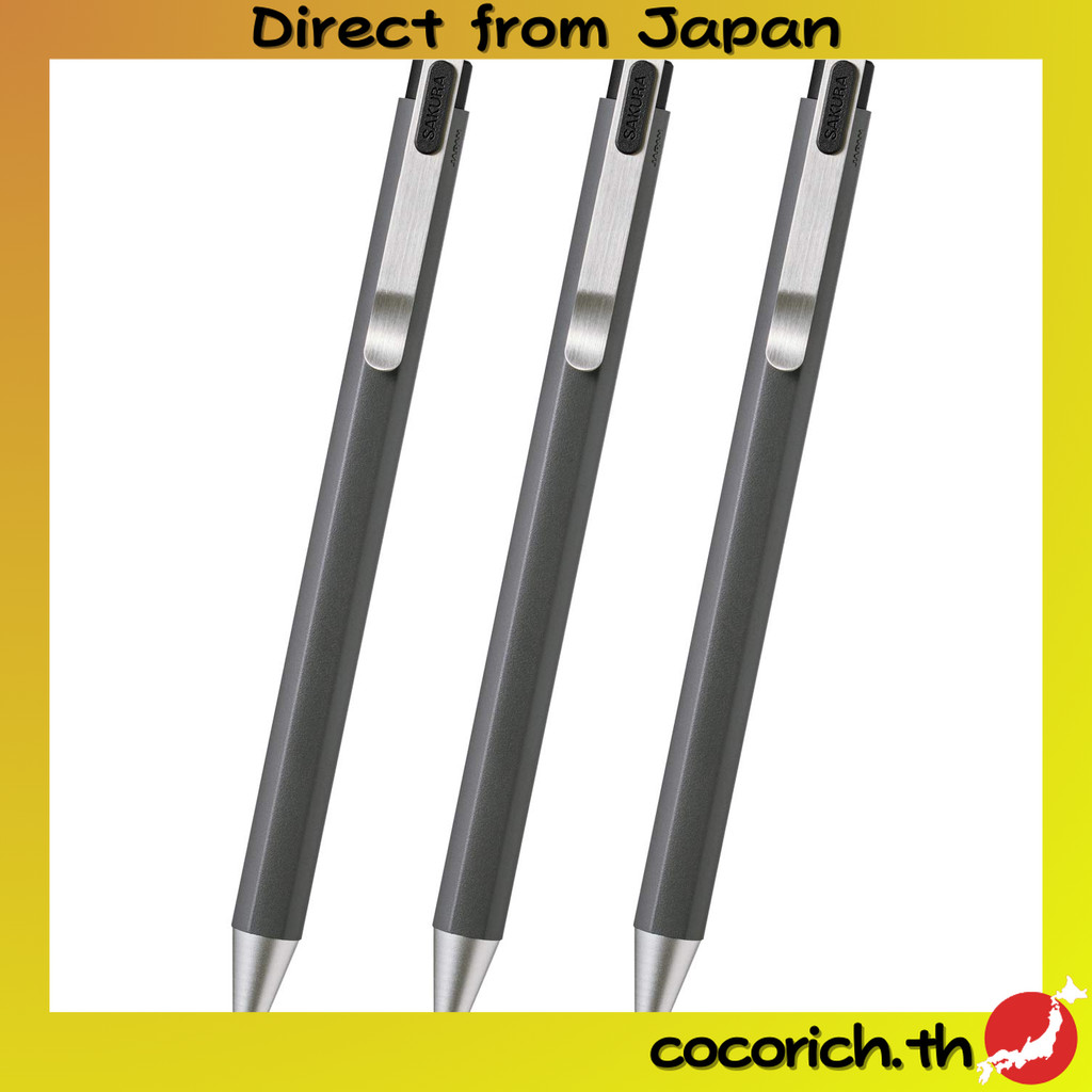 Sakura Crepas Gel Ink Ballpoint Pen Ball Sign ID Pure Black 0.5 มม. 3 ชิ้น GBR205#49 (3)【Direct from