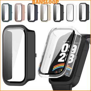 กรณีแก้วนิรภัย for Redmi Band 3 / Mi Band 9 Active PC พลาสติกเต็มจอป้องกันกันชนฝาครอบอุปกรณ์เสริม for Mi Band 9 Active