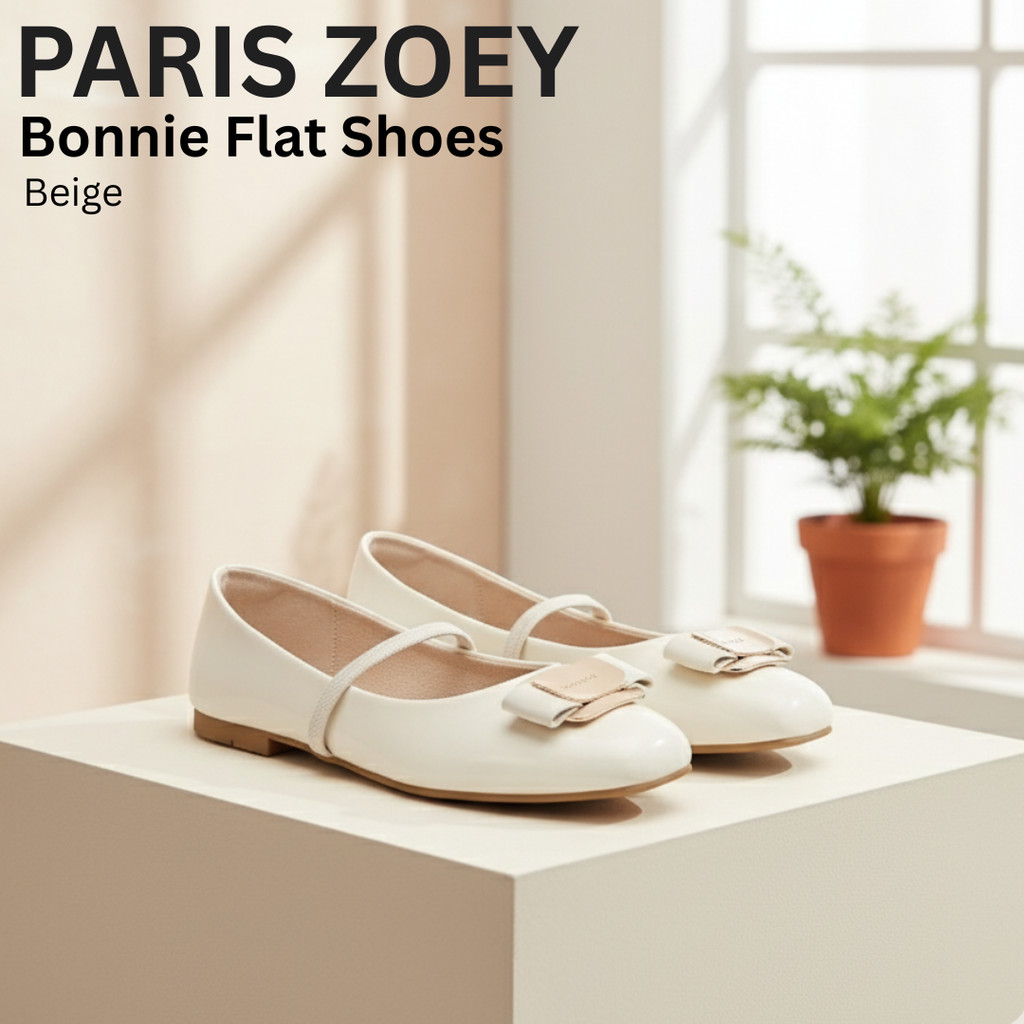 รองเท้าส้นแบน Paris Zoey Classic Bowknot / รองเท้าส้นแบนผู้หญิงสบายหรูหรา - รองเท้าส้นแบน Bonnie