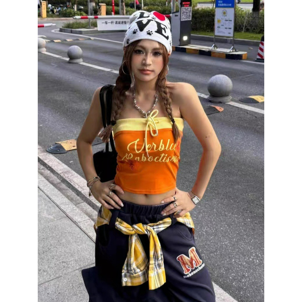 🍒Evelyn🍒เสื้อกล้าม เสริมฟองน้ำทรงรัดรูป สีสดใส ลายดอกไม้ เสื้อเกาะอก สไตล์เกาหลี ใส่สบาย ผ้านิ่ม พร้อมส่ง - รูปที่ 7