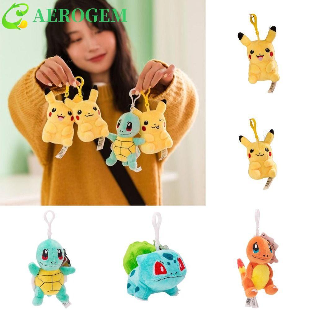 AEROGEM Pikachu พวงกุญแจตุ๊กตา,อะนิเมะรูปPikachu Action Figure,Pikachu Plushพวงกุญแจตุ๊กตาตุ๊กตาPika