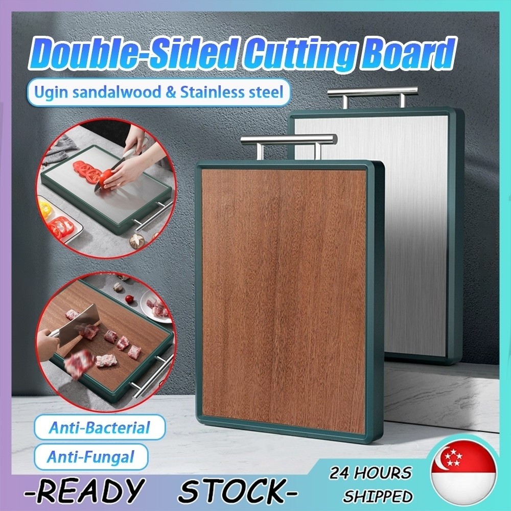 【SG Stock】Chopping Board Stainless Steel DoubleSided Chopping Board Antibacterial And Mildew Resista