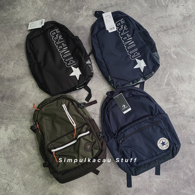Converse Backpack ขอบตรง & Go 2 กระเป๋าเป้ของแท้