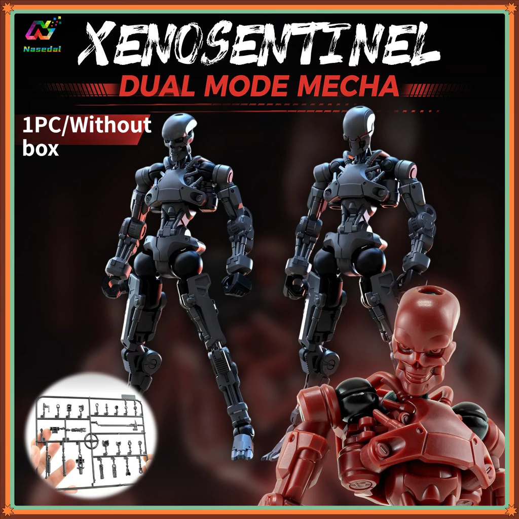 1 PC 3.75 นิ้ว Sheik แผ่นดินใหญ่ XENOSENTINEL Mecha Assembly Model Kit 3MIN Project A Dual Mode Sentinel & Slay รูปแบบเต็ม Articulated Action Figure ไม่มีกล่อง