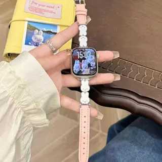 สายนาฬิกา หนังพียู บางเฉียบ ดีไซน์รูปกระต่ายน่ารัก สามารถใช้ร่วมกับ Apple Watch Smart Watch ได้ มีให้เลือกหลายสี/ขนาด