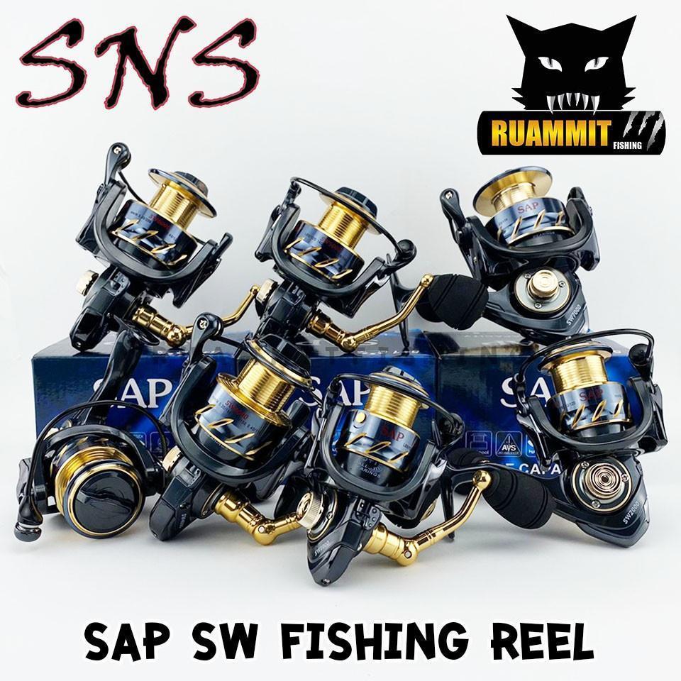 【ส่วนลด】รอกสปินนิ่ง SNS รุ่น SAP SW-1000/2000/3000/4000/5000/6000/7000 FISHING REEL