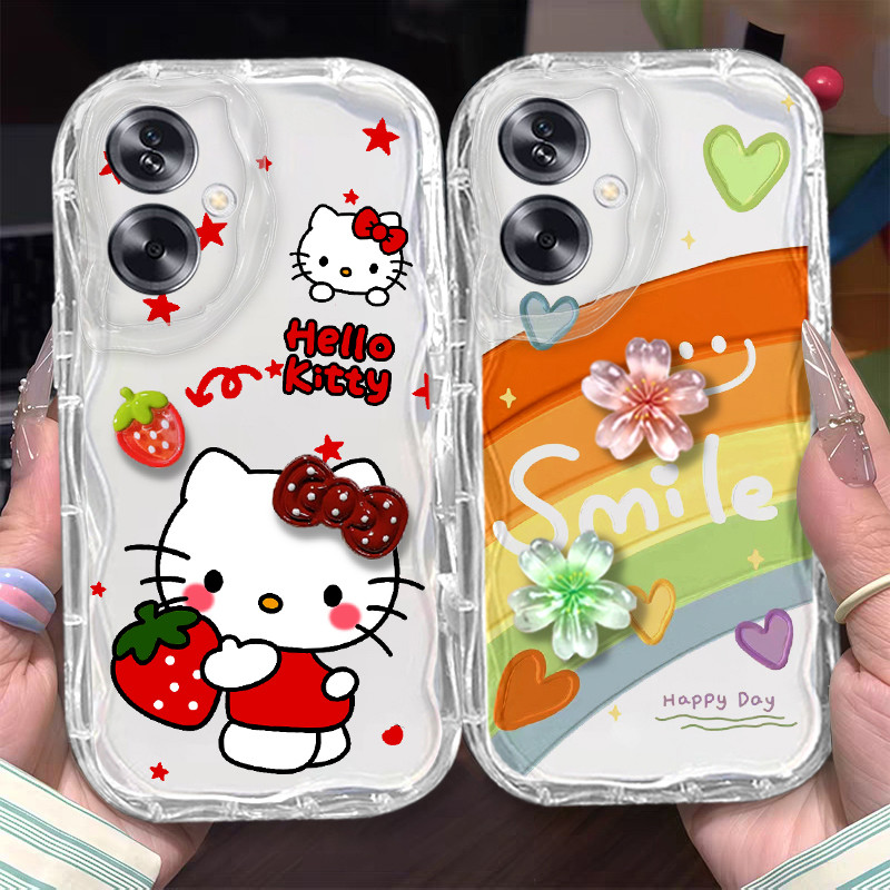 สําหรับ OPPO A79 5G ซิลิโคน TPU anti drop เคสโทรศัพท์ความงามน่ารักการ์ตูนที่กําหนดเอง SMT ดอกทานตะวัน Rainbow ออกแบบใหม่สําหรับสาว