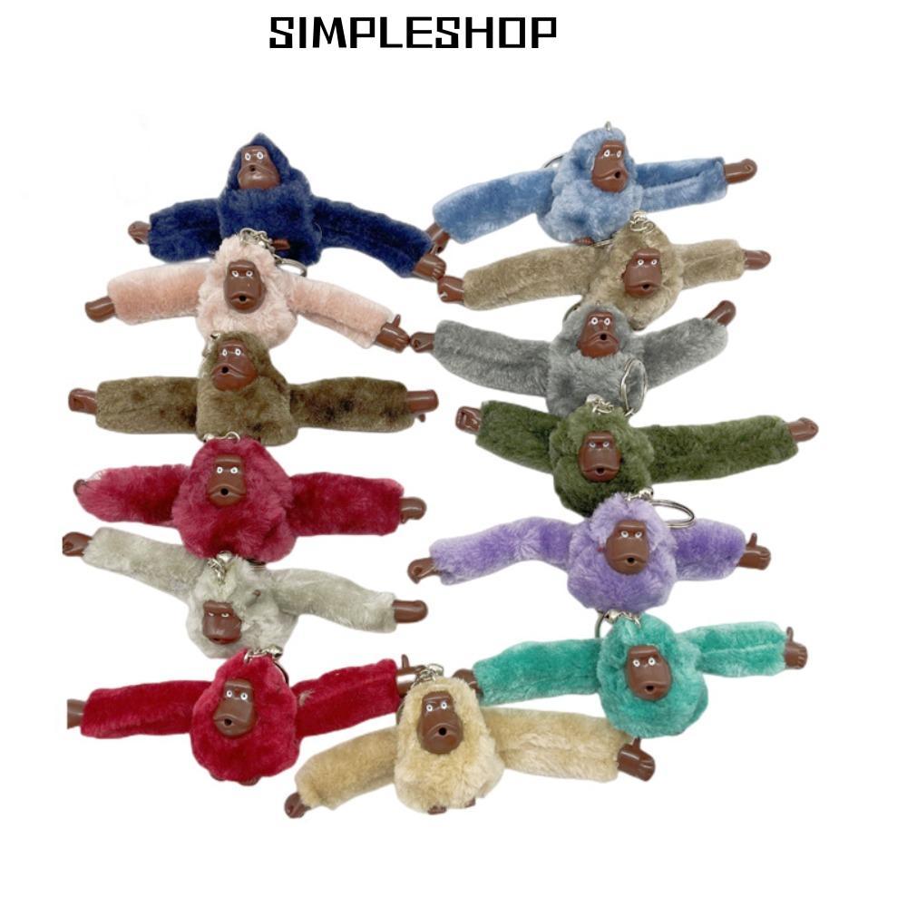 SIMPLESHOP พวงกุญแจ Orangutan ของเล่นตุ๊กตาน่ารักตุ๊กตาขนสัตว์ลิง Key Chain,แขนยาวรถ Trinket ความแปล