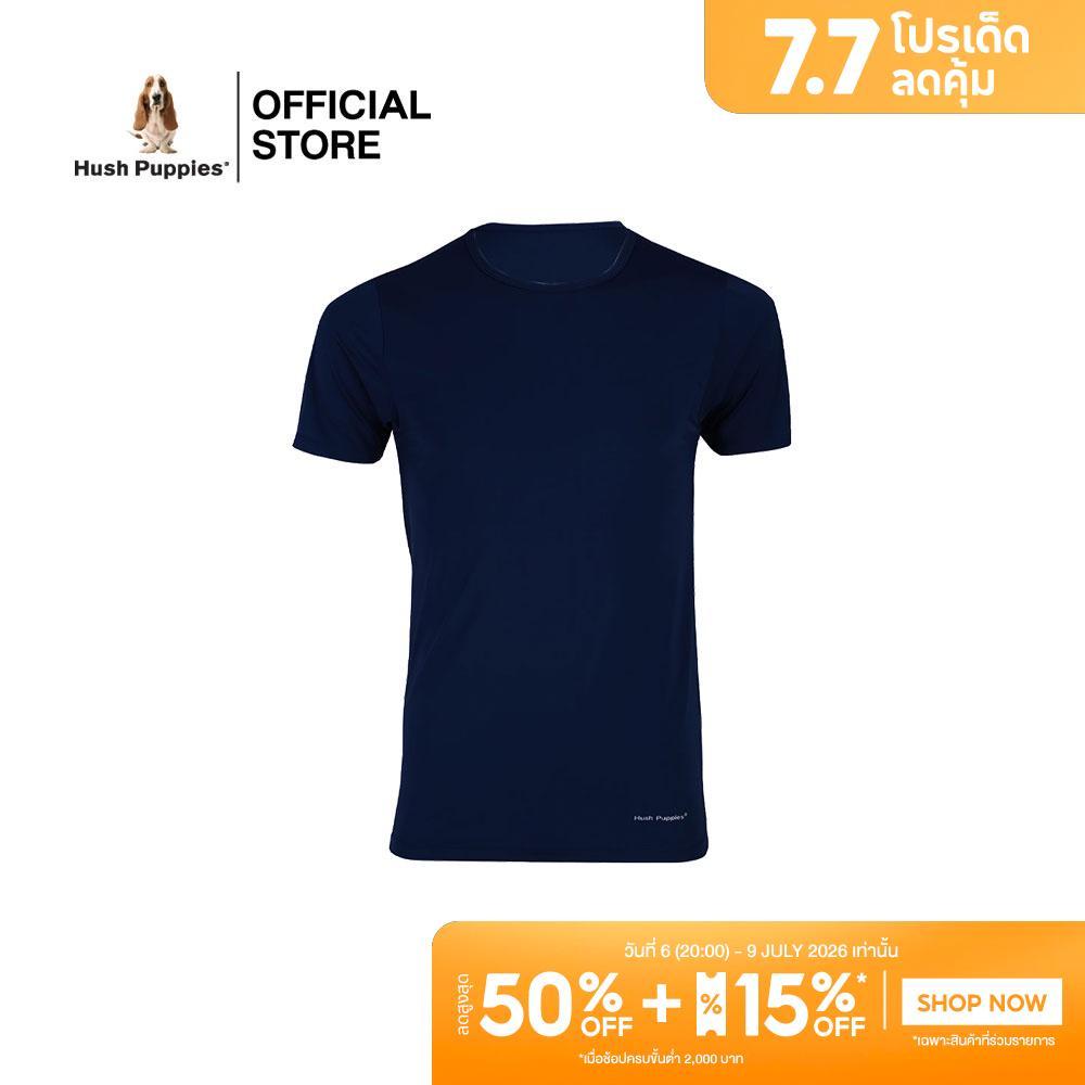 Hush Puppies เสื้อคอกลม รุ่น COOL PLUS+ HU H5SP001 ทรง TEE - สีกรมท่า