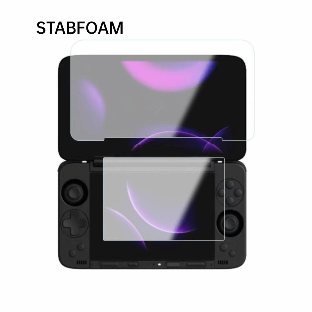 กระจกนิรภัย STABFOAM, ตัวป้องกันหน้าจอ 9H HD, คุณภาพสูงพลิกหน้าจอคู่แบบเต็มหน้าจอฟิล์มป้องกันรอยขีดข