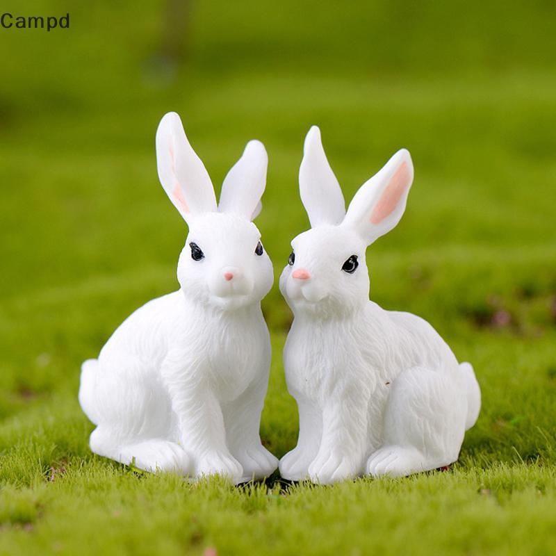 Campd ใหม่ 1PC กระต่ายน่ารักอีสเตอร์ Miniature เรซิ่น Craft Mini Bunny เครื่องประดับ Fairy Garden อุปกรณ์บ้าน Figurine สัตว์สวนเครื่องประดับ (TH)