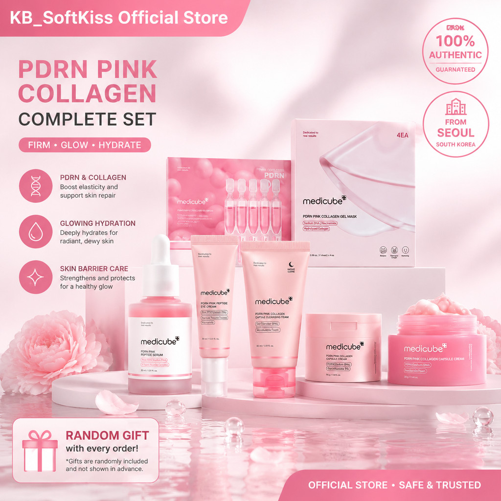 Medicube PDRN Series ชุดผลิตภัณฑ์ดูแลผิว 7 ชิ้น Ampoule 30ml Daily Serum Pads ครีมมาส์ก Peel-off Mas