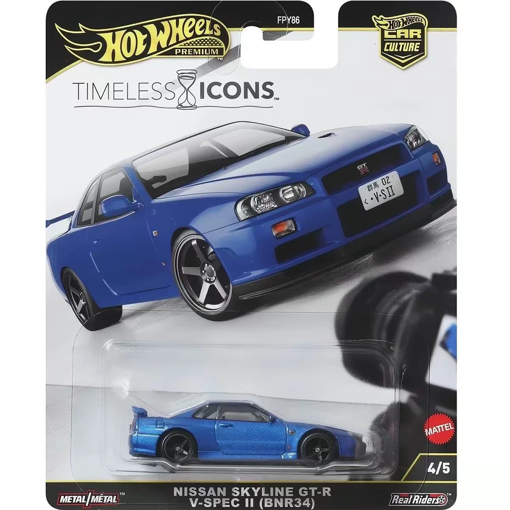 [สต๊อกพร้อม] [เคสป้องกันฟรี] Hot Wheels Gold Label Car Culture Eternal Classic Nissan GT-R R34 คลังส
