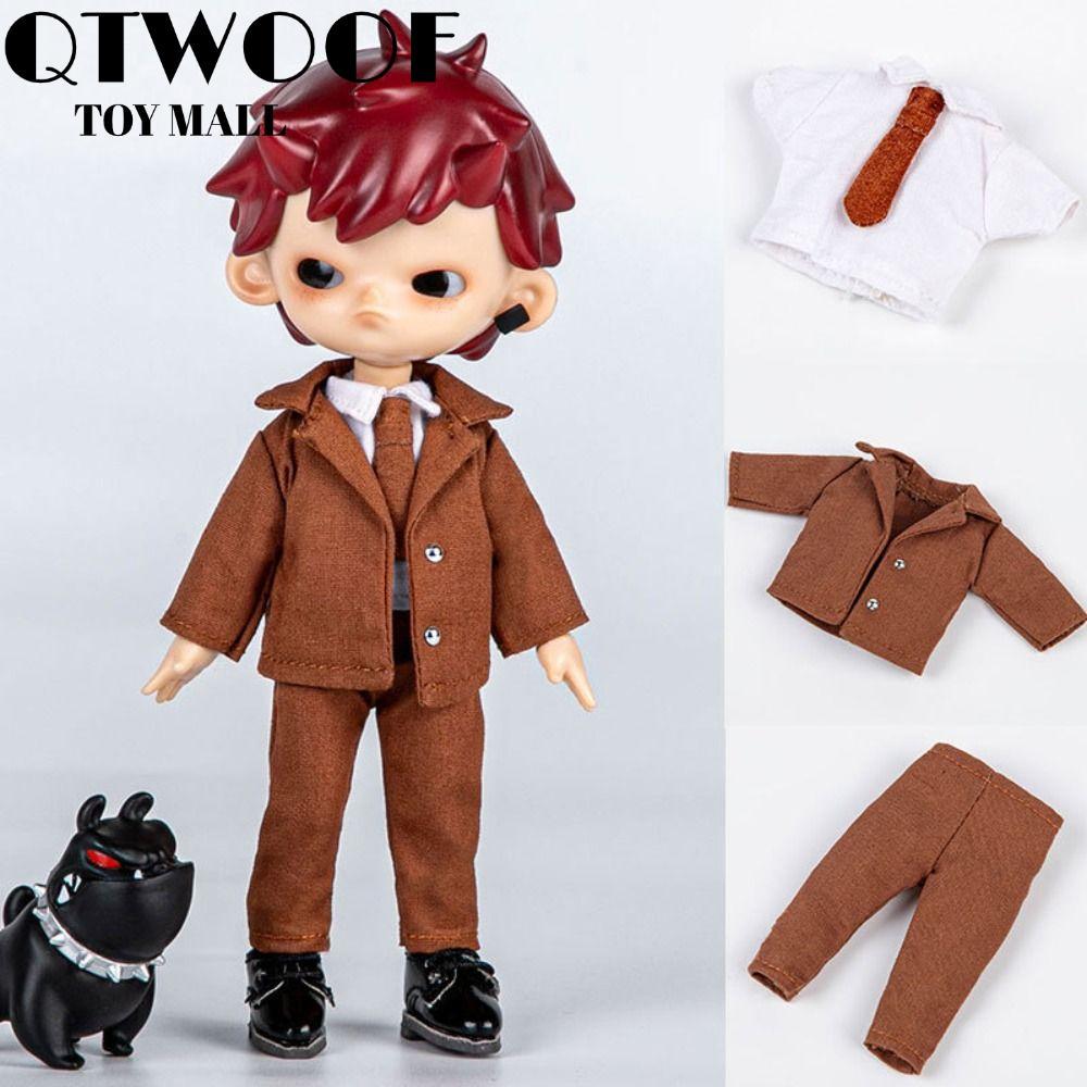 QTWOOF ชุดเสื้อกางเกง, อุปกรณ์ DIY ตุ๊กตาน่ารักเสื้อกางเกง, แฟชั่น Mini OB11 ตุ๊กตาเสื้อผ้าสําหรับ 1