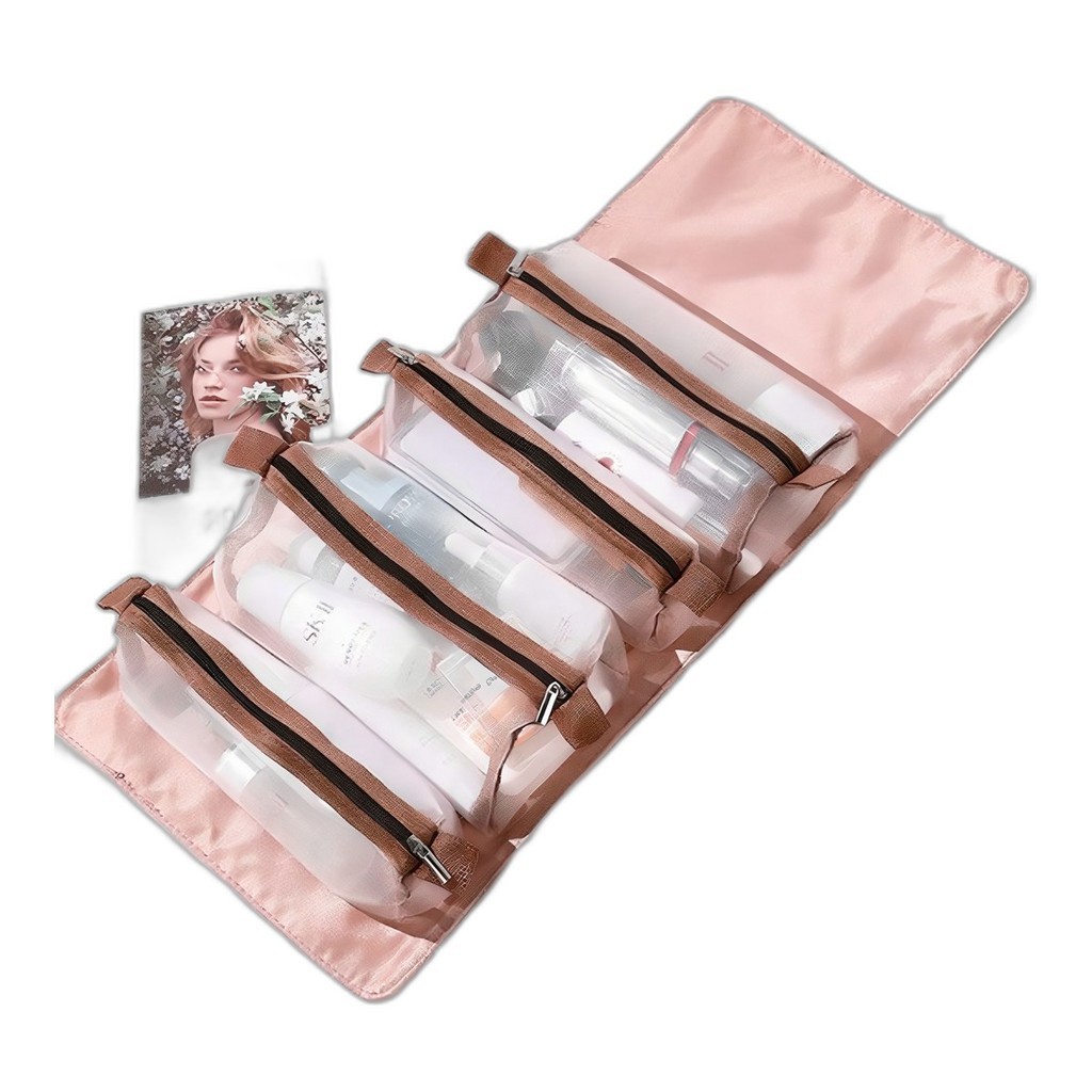 [apilco] Portable Travel Cosmetic Organizer Pouch, -, 1 ชิ้น / Korean Cosmetic Organizer / Portable 