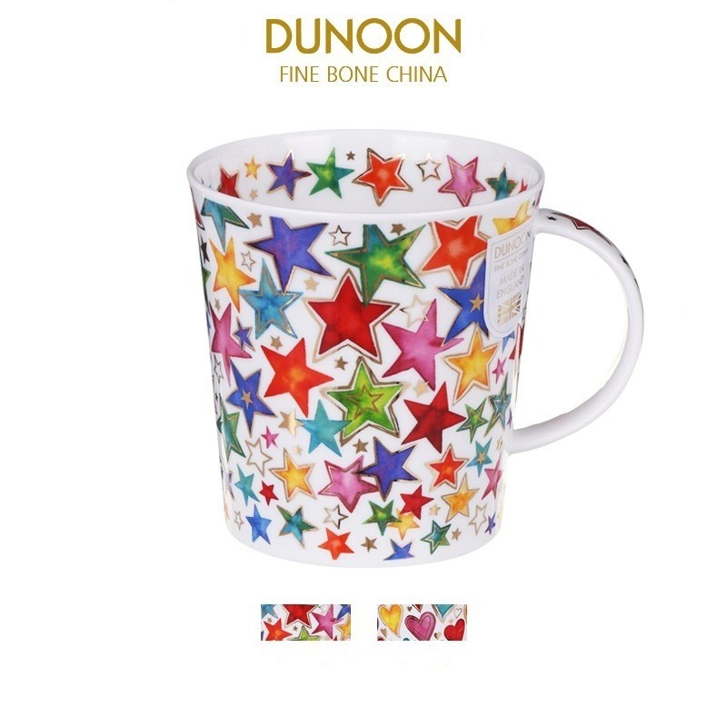 DUNOON DUNOON British Bone China Mug ถ้วยคู่ Love Star ถ้วยกาแฟถ้วยเซรามิคของขวัญวันหยุด