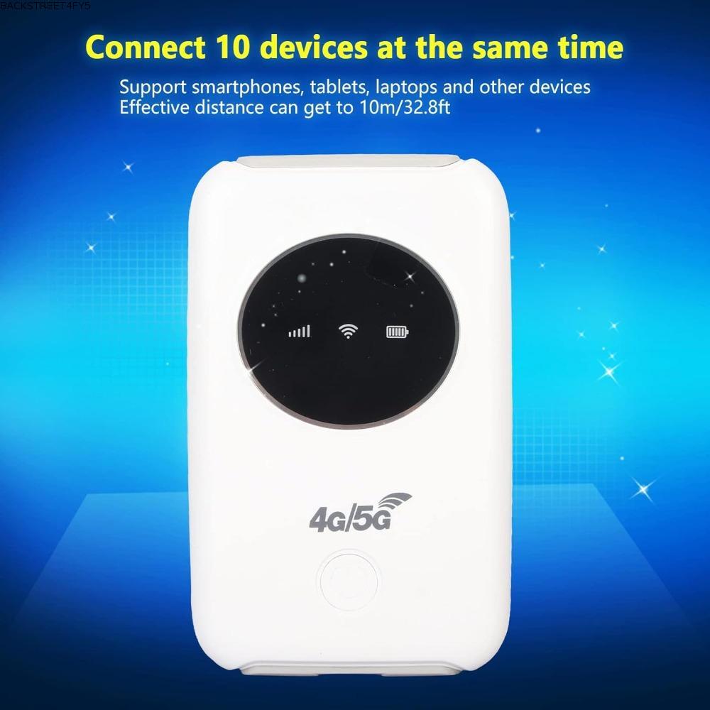 BACKSTAGEEET4FC3 Pocket Mobile Hotspot, 300Mbps Asian/European version 4/5G Portable Router, USB Pow