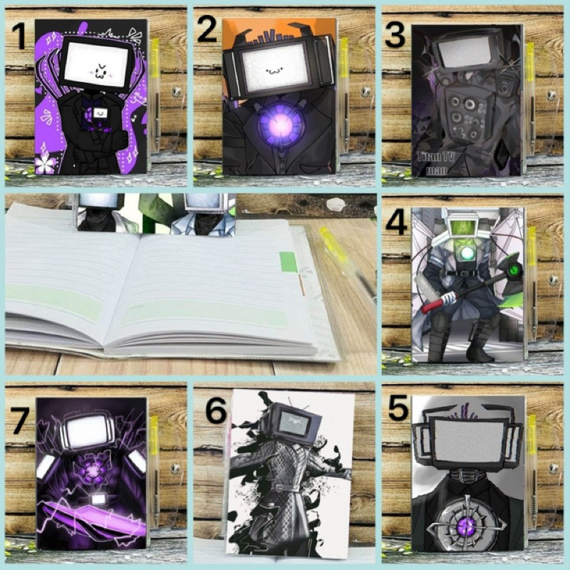 Titan tv man shibidi สมุดบันทึกห้องน้ําพร้อมปากกา / titan tv man เกม shibidi หนังสือภาพห้องน้ํา
