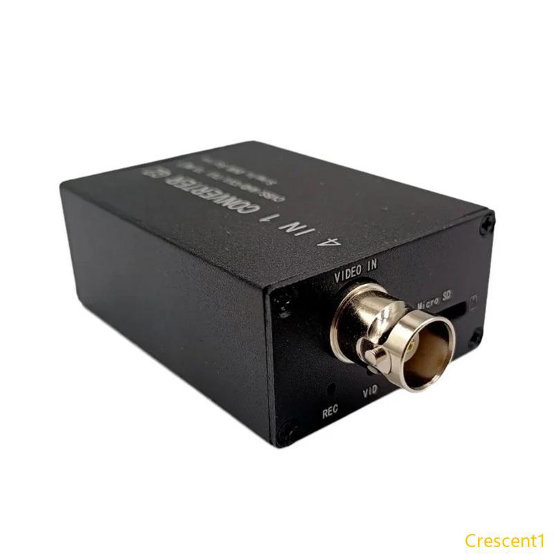 Crescent1 4 In 1 Converter กล้องวงจรปิดอะแดปเตอร์วิดีโอ BNC ถึง RJ45 CVBS 720P 1080P AHD TVI
