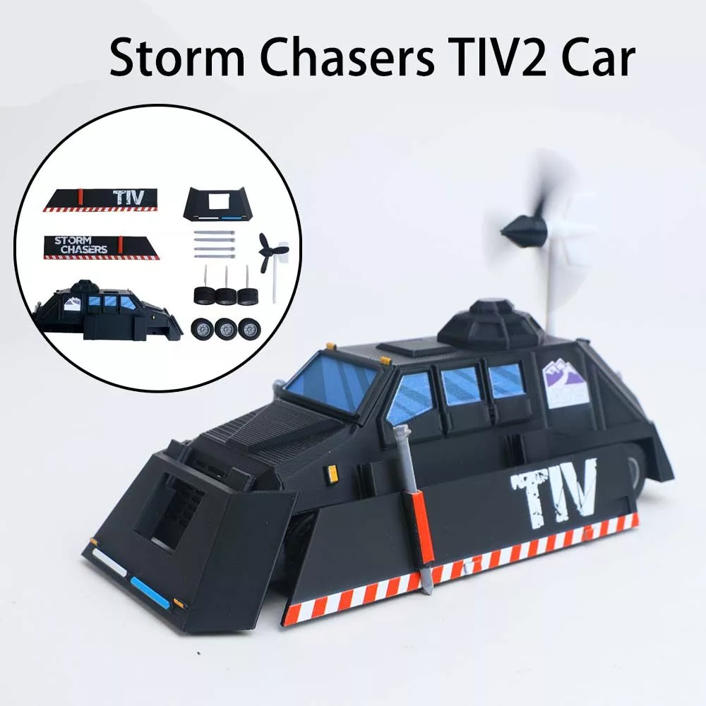 Delta Force Tiv2 ของเล่น Storm Chaser รถรุ่นรถ DIY 3D การพิมพ์เคลื่อนย้ายได้ของเล่น