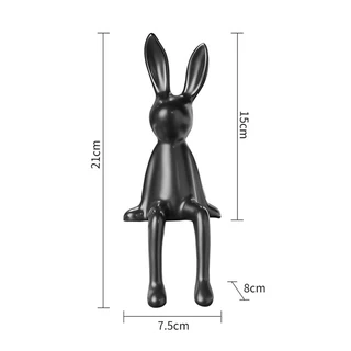 เครื่องประดับกระต่ายเซรามิก 20cm ของตกแต่งบ้าน สีโลหะต่างๆ งานกระเบื้องเซรามิค ของตกแต่งบ้าน ของขวัญขึ้นบ้านใหม่