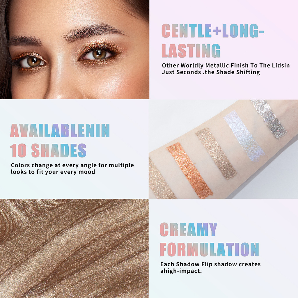 QIC Liquid Eyeshadow Shining Liquid Eyeshadow Diamond Pearlescent อายแชโดว์โกหก Silkworm Tears แต่งห