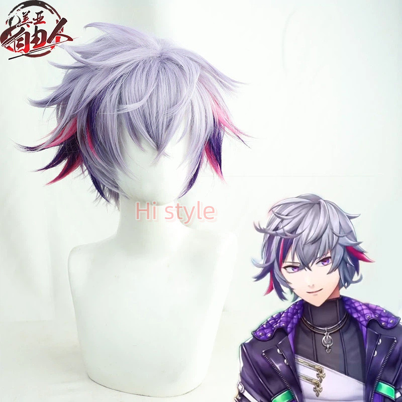Virtual Idol vTuber Nijisanji Fuwa มินาโตะ คอสเพลย์วิกผม