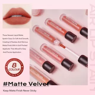 ไม่ติดหลอด ไม่ติดแก้ว HOT KISS LIP MATTE ลิปแมตต์สีชัด ติดทน กันน้ำ ไม่หนักปาก ลิปแมตช์เนื้อบางเบา ติดทนนาน NEW