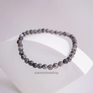 Natural st one หินสีลาบราโดไรท์ เลือกขนาดเม็ดหินได้ (4-10 มม.) สร้อยข้อมือหินแท้ by siamonlineshop
