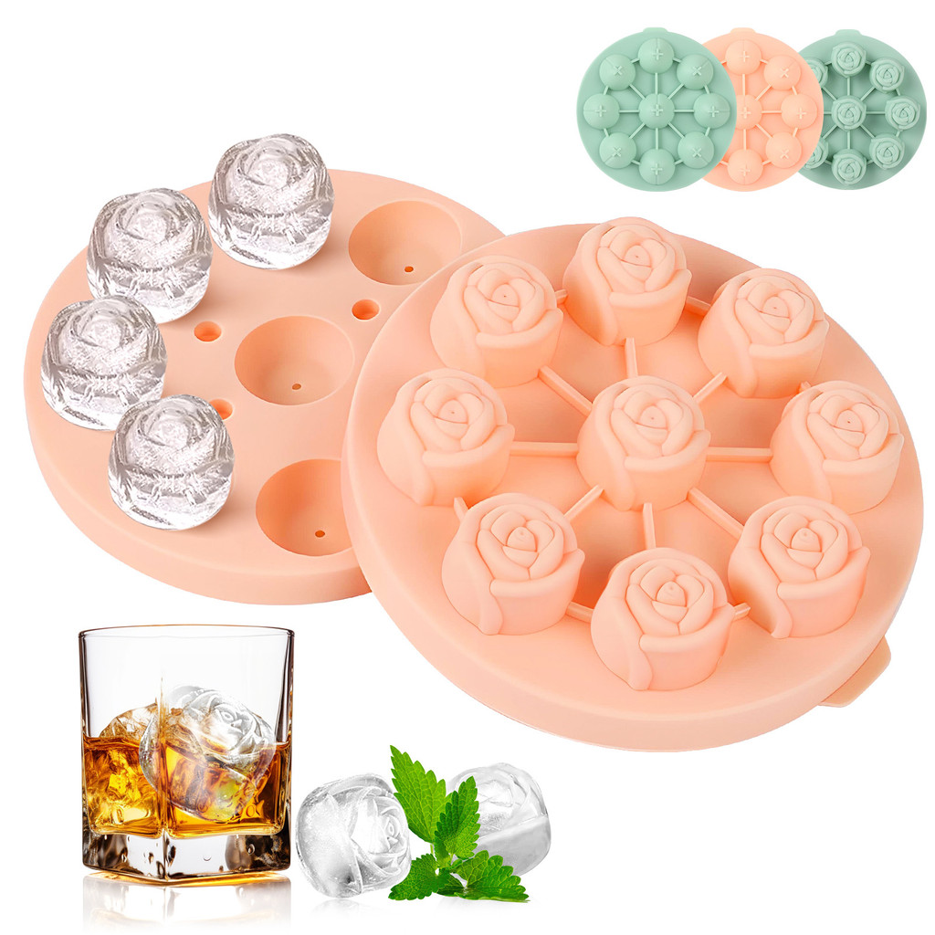 Rose Ice Tray Ice Ball Mold Whisky Silicone Ice Box Silicone Ball Food Grade Frozen Tray