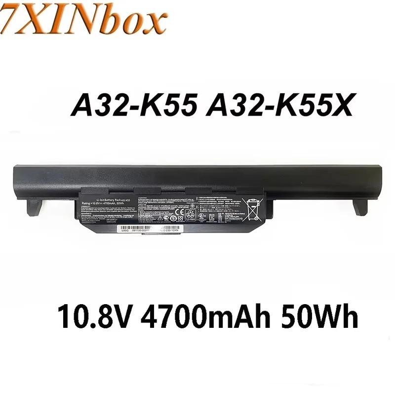 7XINbox A32-K55 10.8V 4700mAh 50Wh แบตเตอรี่แล็ปท็อปสําหรับ ASUS A45 A45D A55 A55D A75 A75A A75D K45