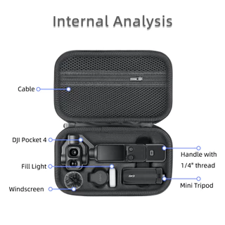 สําหรับกระเป๋าเก็บชุดอเนกประสงค์ DJI OSMO Pocket 4P, มือในกระเป๋าสําหรับไหล่และกระเป๋าสะพายข้าง, อุปกรณ์เสริมกล้องกีฬา Pocket 4 Pro