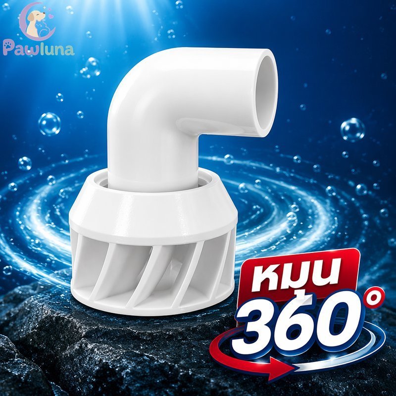 หัวเต้าเสียบน้ําพิพิธภัณฑ์สัตว์น้ํา360หมุน3งข้อต่อหมุนเงียบไม่มีพลังงานแม้กรองไหล