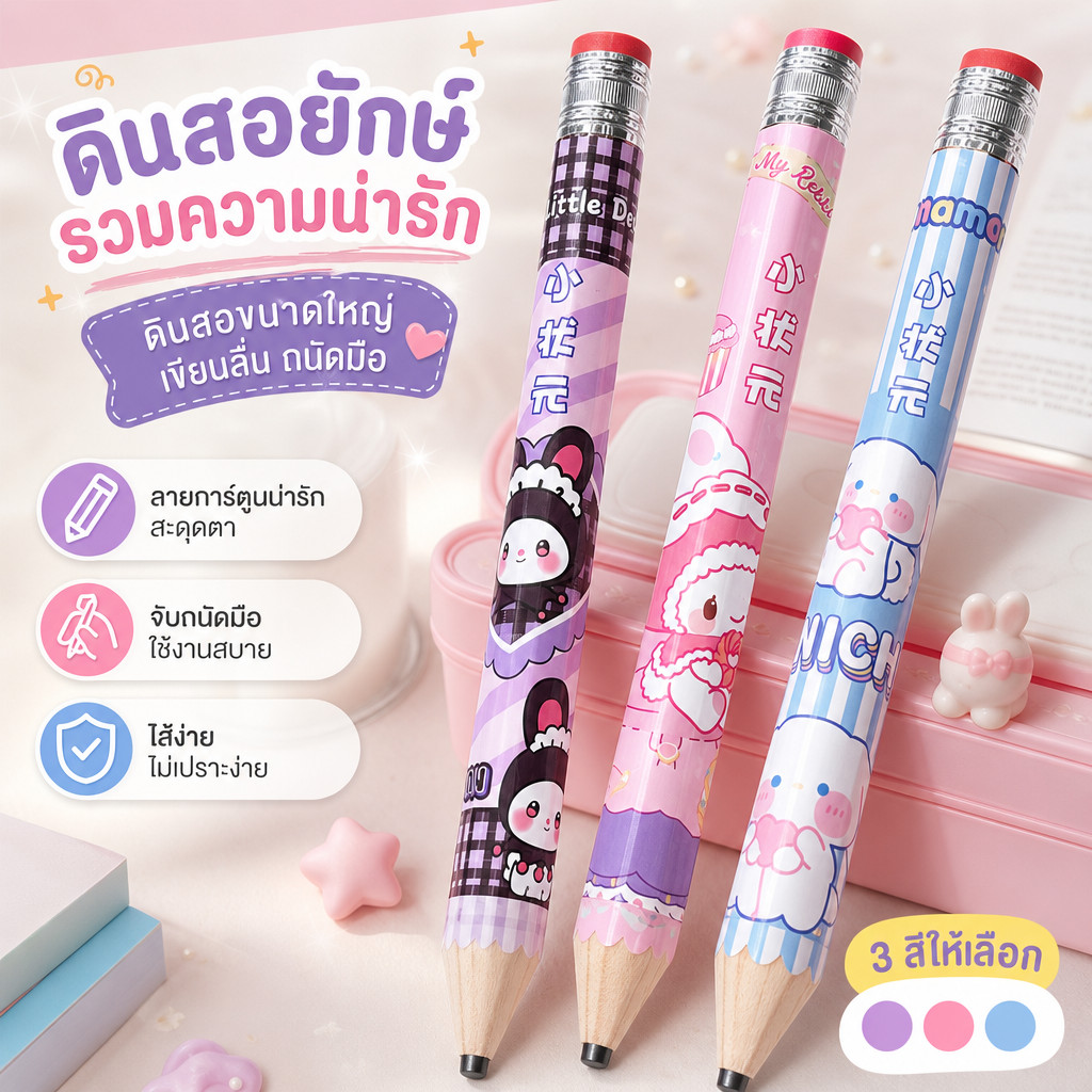 MAI ดินสอยักษ์ดีไซน์การ์ตูนอนิเมะ มีการออกแบบที่สร้างสรรค์มากมาย เป็นของประดับตกแต่งขนาดใหญ่