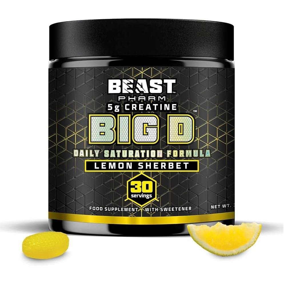 Beast Big D Performance Formula with Creatine Monohydrate Powder and Patented for Daily Strength Sta