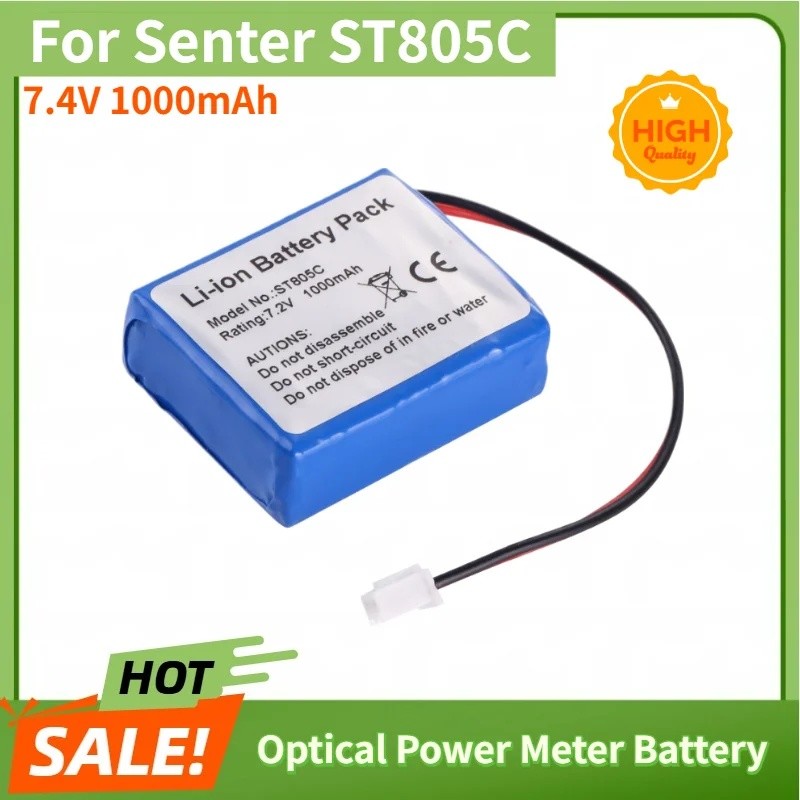 แบตเตอรี่คุณภาพสูงสําหรับ Senter ST805C Optical Power Meter ยี่ห้อใหม่ 7.4V 1000mAh เปลี่ยนแบตเตอรี่