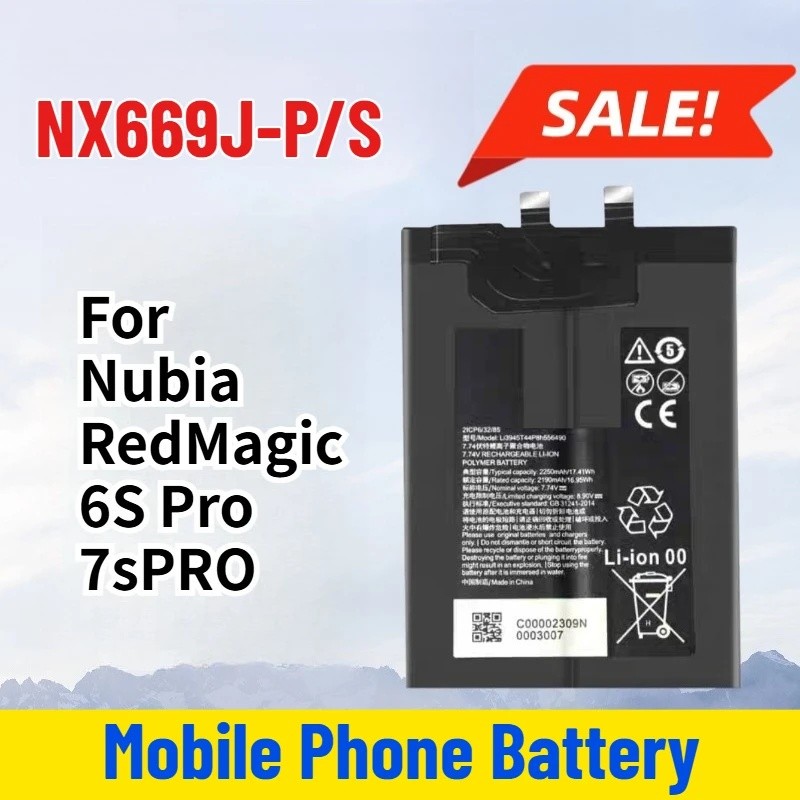 แบตเตอรี่โทรศัพท์มือถือ NX669J-P/S สําหรับ Nubia RedMagic 6S Pro 7sPRO