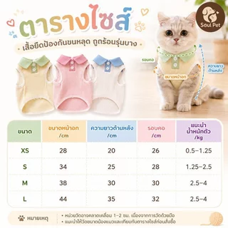 เสื้อผ้าสัตว์เลี้ยง เสื้อหมา เสื้อแมว ลายแฟชั่น คอปกสีพาสเทล ผ้านิ่ม ระบายอากาศ ใส่ง่าย