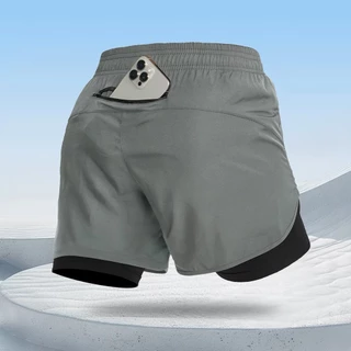 2 ชิ้นชุดยิมสวม Lelaki การบีบอัดกางเกงขายาวเสื้อกล้าม Untuk Gym Lari โยคะ Berang Slim Fit Breathable