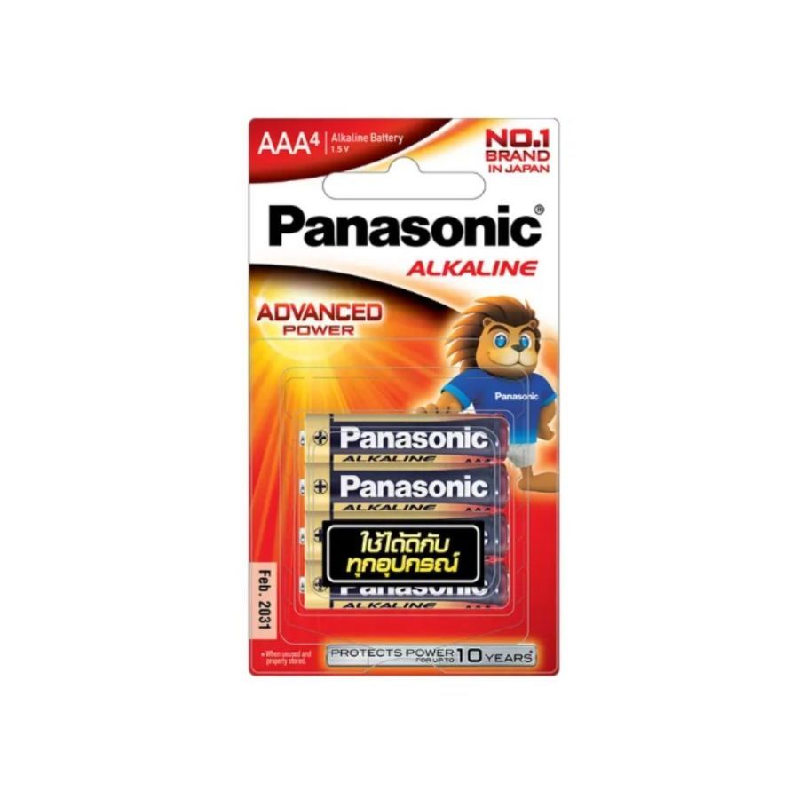 พานาโซนิค ถ่านอัลคาไลน์AAA Panasonic Alkaline Battery AAA 4Pcs.