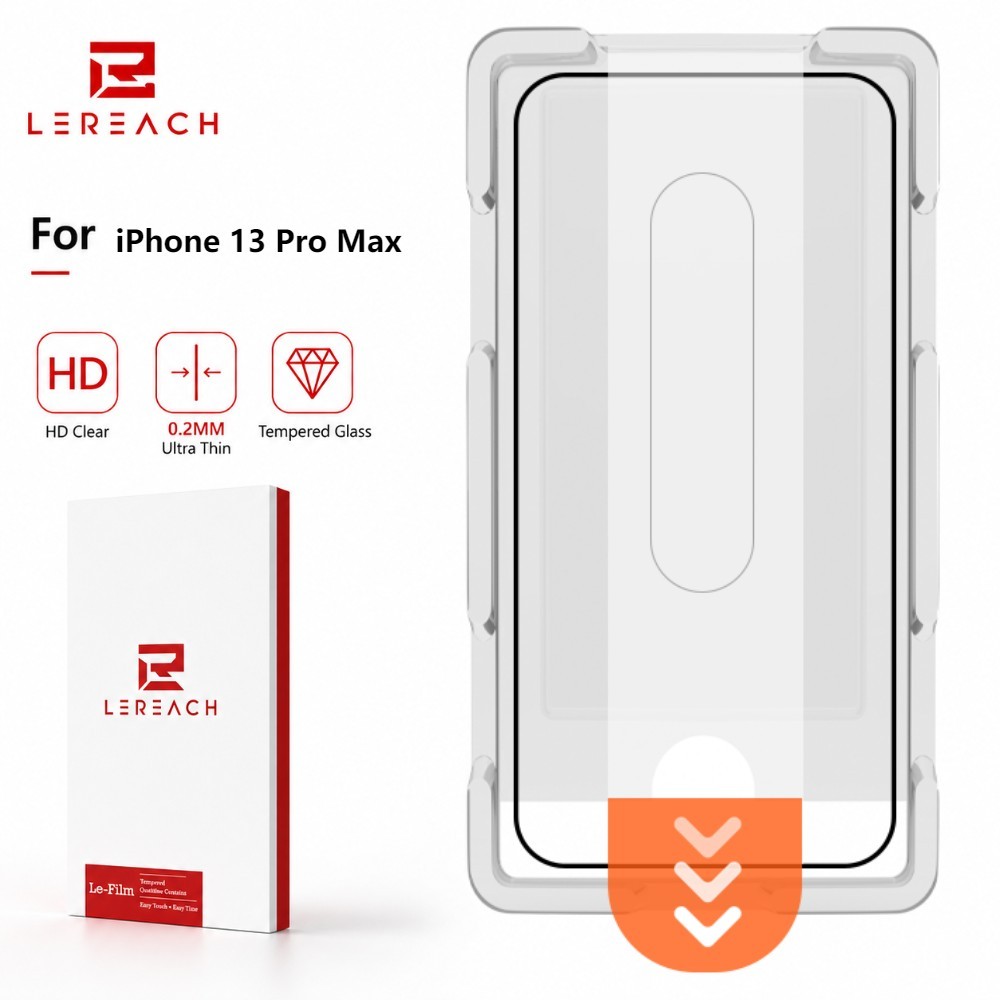ฟิล์มกระจก สำหรับ iPhone 13 Pro Max 12 ครอบคลุมเต็มรูปแบบ เคลือบ Oleophobic 9H FM2000