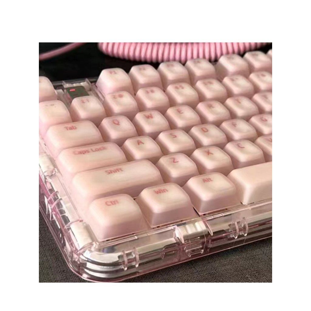 pbt keycaps keycap anime keycap ไทย Wolf Pie CIY Silicone Soft Cute Girl Pink Original Keycap