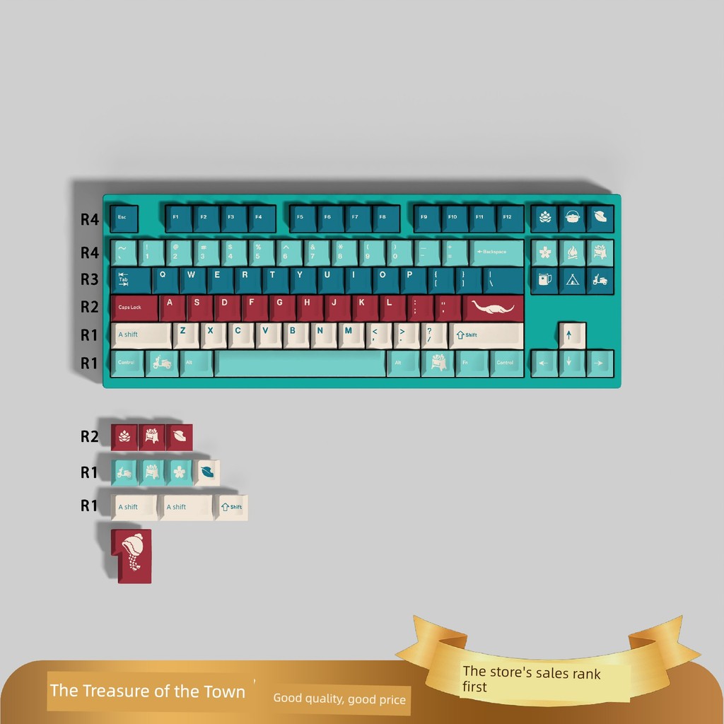 keycap ไทย pbt keycaps sa keycap ปุ่มกดฝัน คอลัมน์การกําหนดค่าขนาดเล็ก ปรับให้เข้ากับปกติ 87 คีย์และ