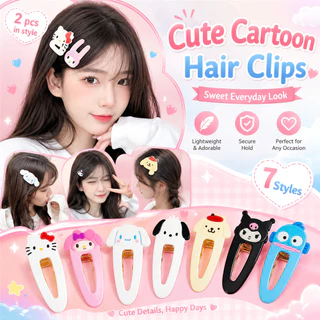 SANRIO ใหม่ญี่ปุ่นเกาหลี ซานริโอ การ์ตูนน่ารักสาวหวานด้านบาง BB กิ๊บติดผม 1/2/3 ชิ้น