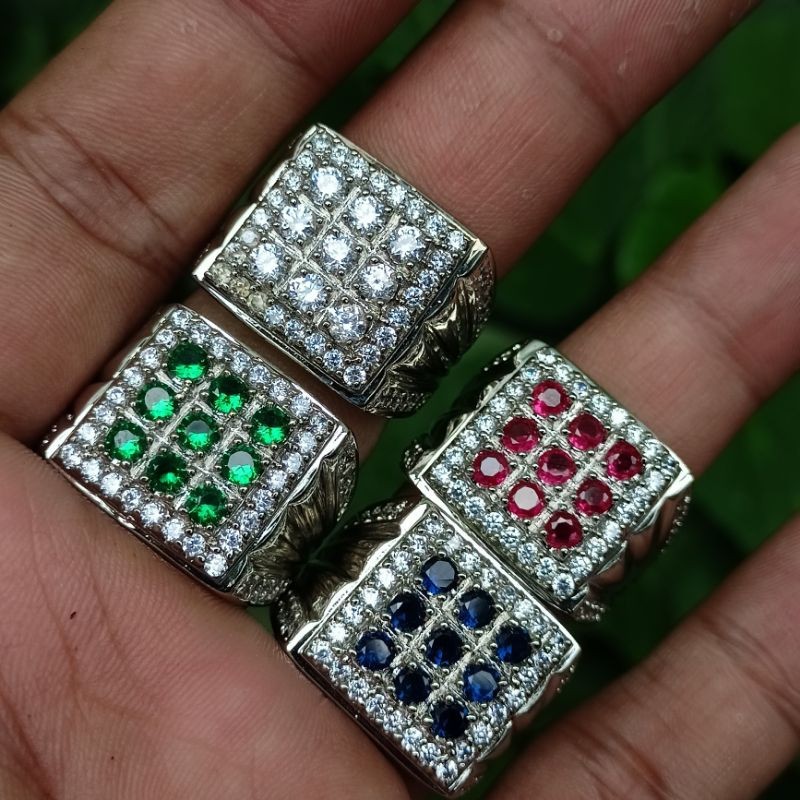 LUXURY ของแท้ 9 GEMSTONE RING