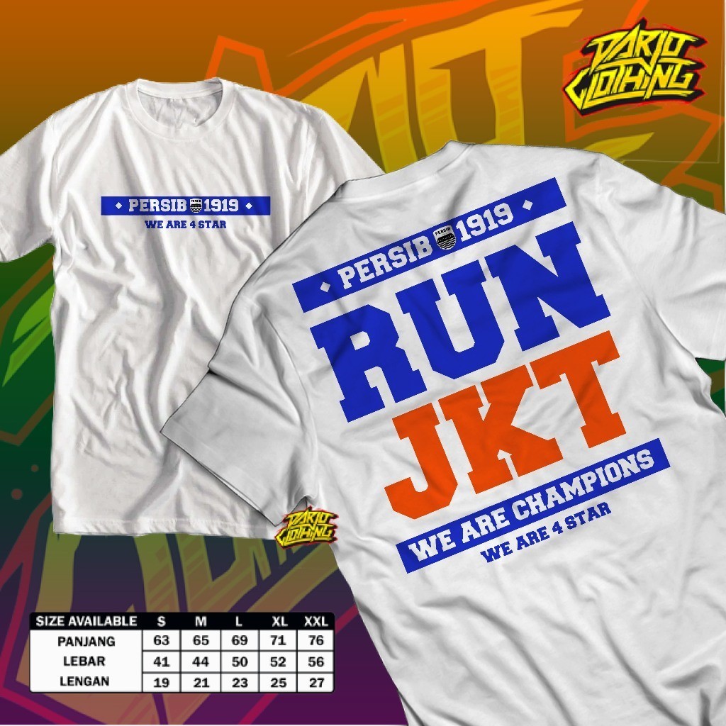 RUN JKT เสื้อยืด PERSIB BOBOTOH TSHIRT RUN JKT - SUITABLE สําหรับผู้ชายและผู้หญิง