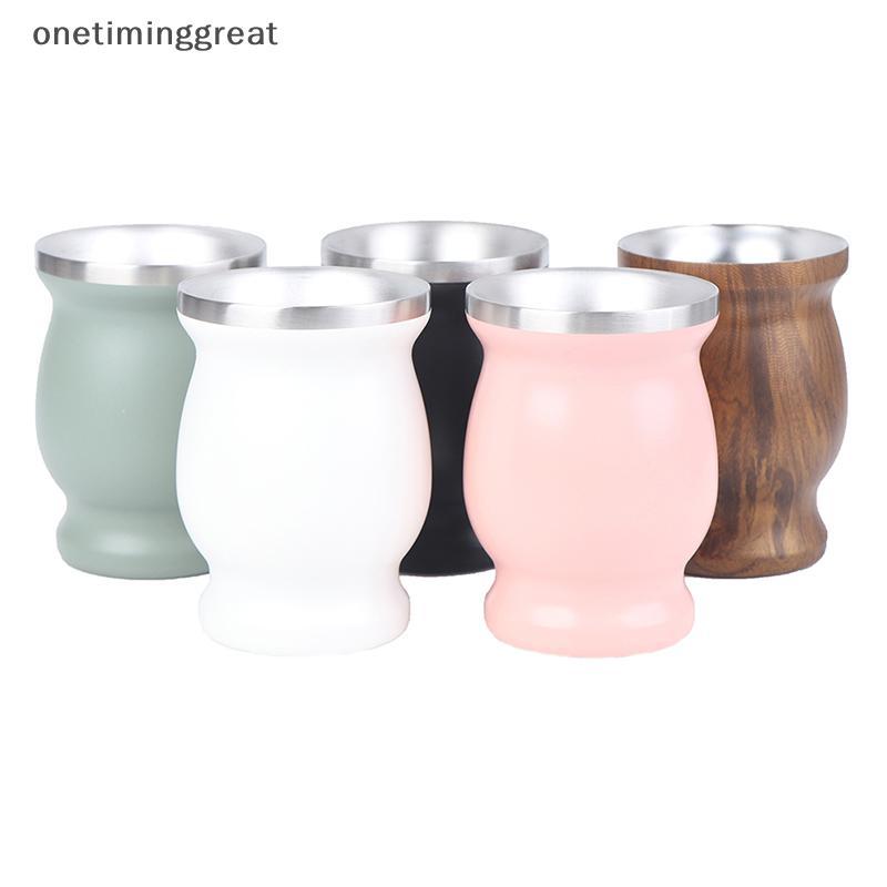 Onetiminggreat Yerba Mate Cup 304 สแตนเลส 8oz Argentine Yerba Mate Gourd พร้อม illas OTA