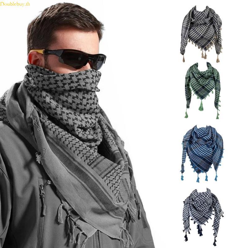 Doublebuy ผ้าพันคออาหรับ Wrap แฟชั่น Unisex Badana Wrap ผ้าพันคอ Shemagh ผู้ชายผ้าพันคอ Head Wrap