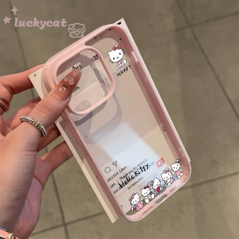 น่ารักสีชมพูแมวเคสโทรศัพท์สีสันสดใสสําหรับiPhone 17 16 15 14 13 12 11 Pro Max Xr XS Max 7 8 Plus SE20