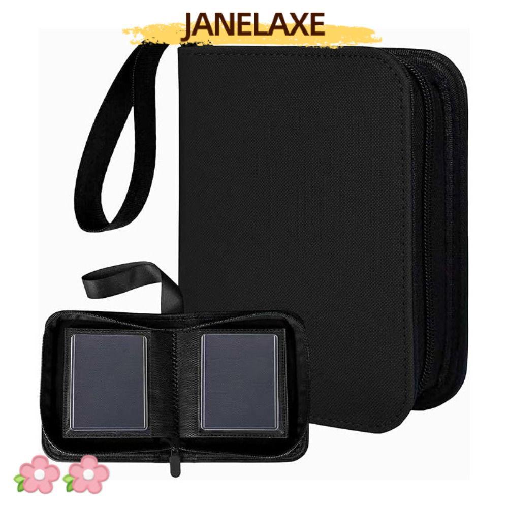 JANELAXE932JN การ์ดสะสมอัลบั้ม, ทนทานเพชรหนัง Mini Card Binder, แบบพกพา 40 กระเป๋า 3x4 นิ้วกระเป๋าคอ